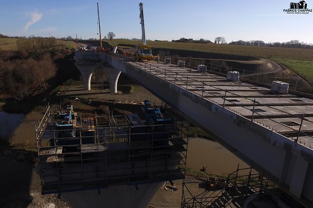 Drone inspection Pont Vinci Vendée aérien