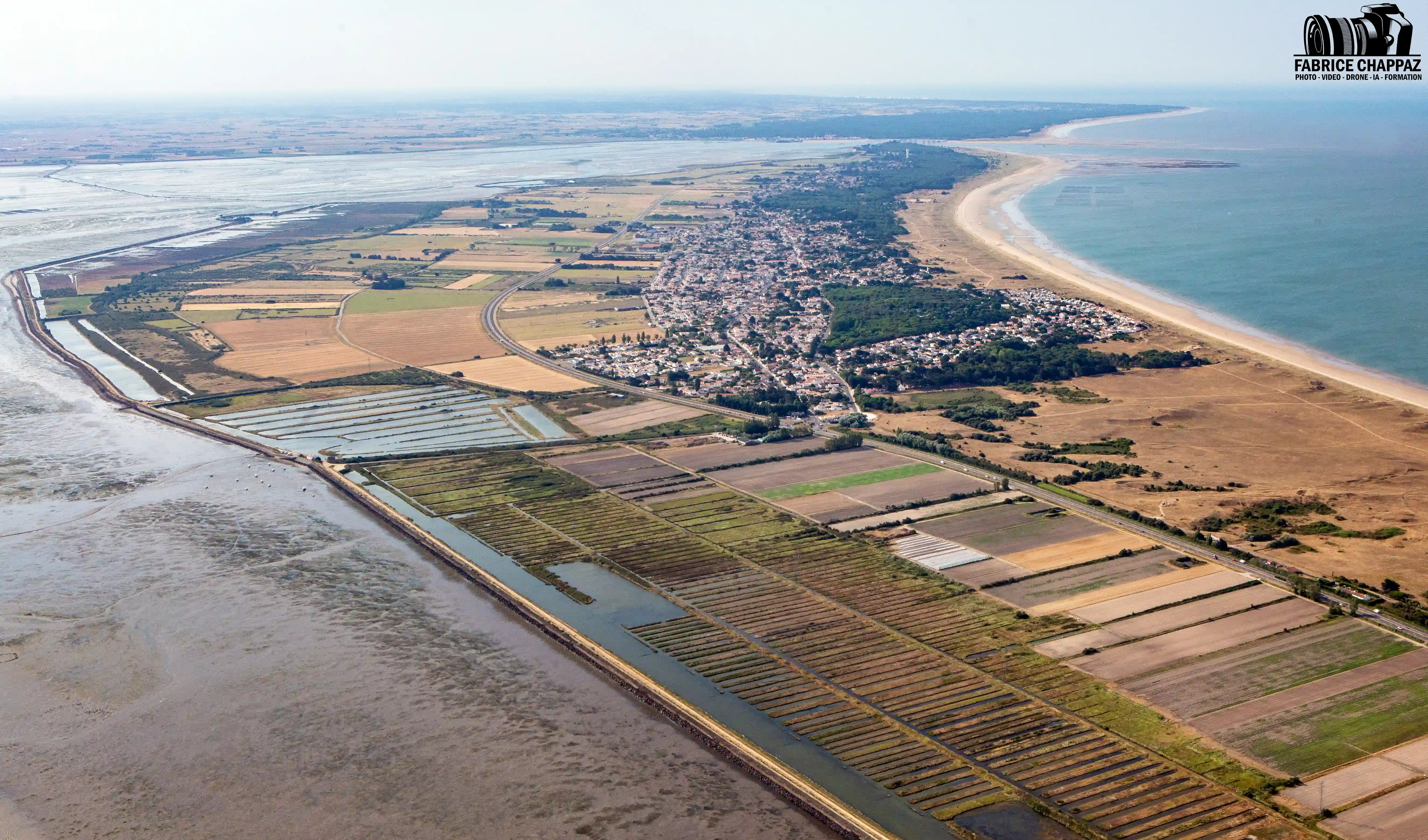 Barbâtre, île de Noirmoutier, vue depuis les airs