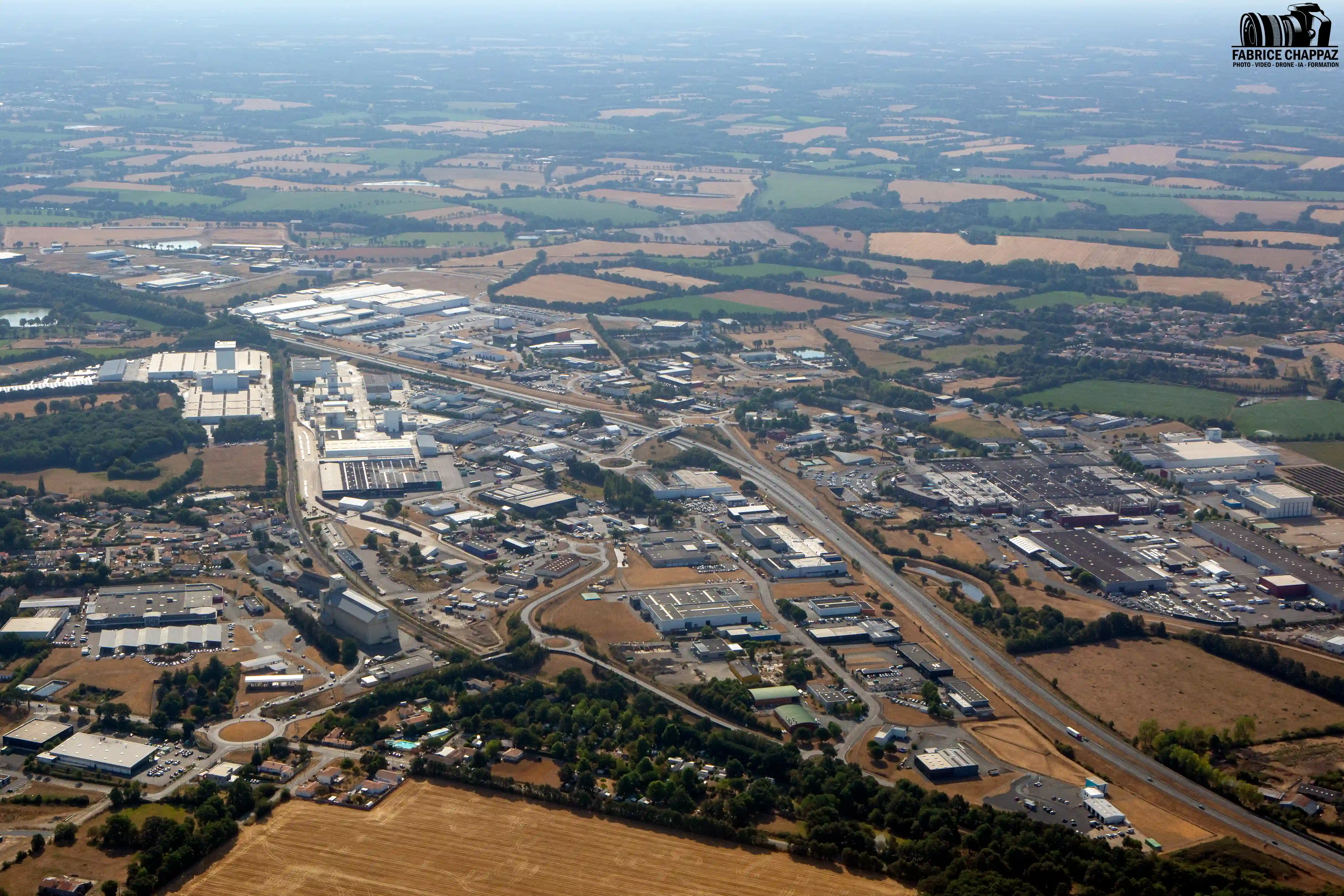 La Mothe-Achard vue depuis les airs