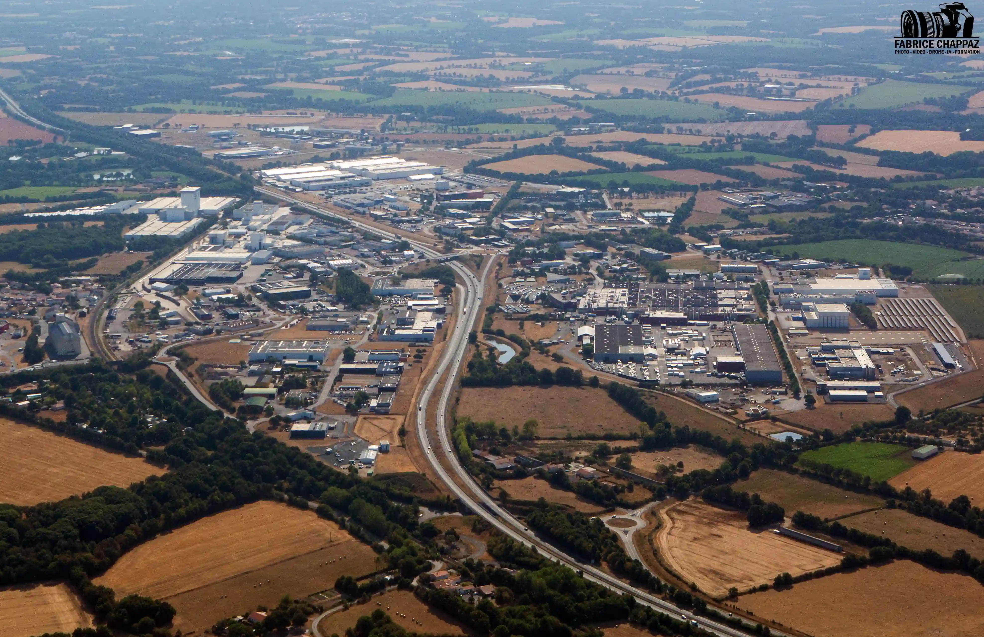 Bocage de La Mothe-Achard vu depuis les airs