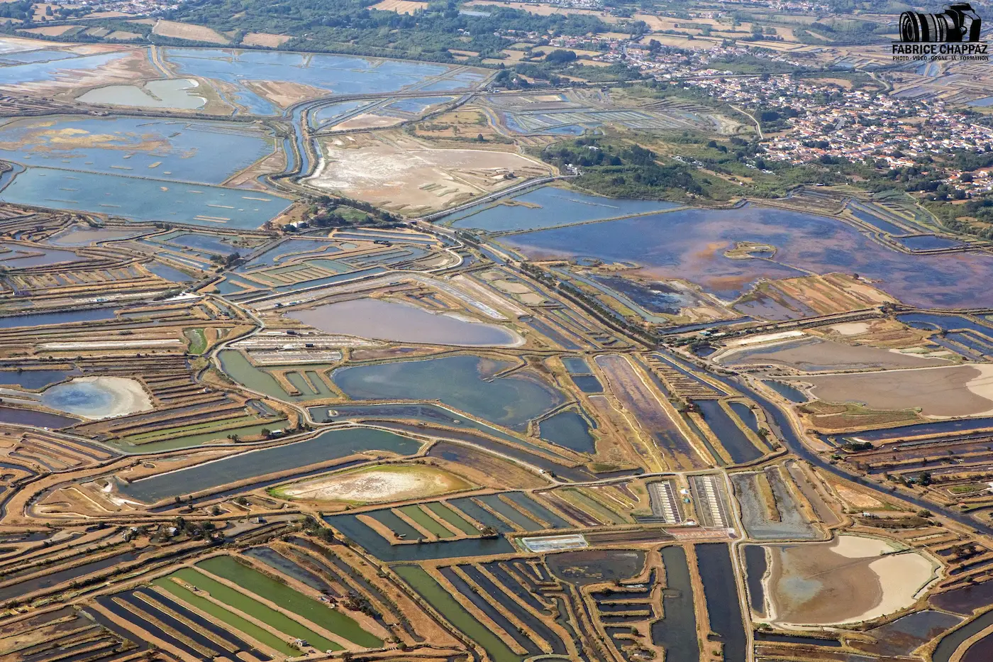 Marais des Olonnes vu du ciel, près des Sables-d'Olonne