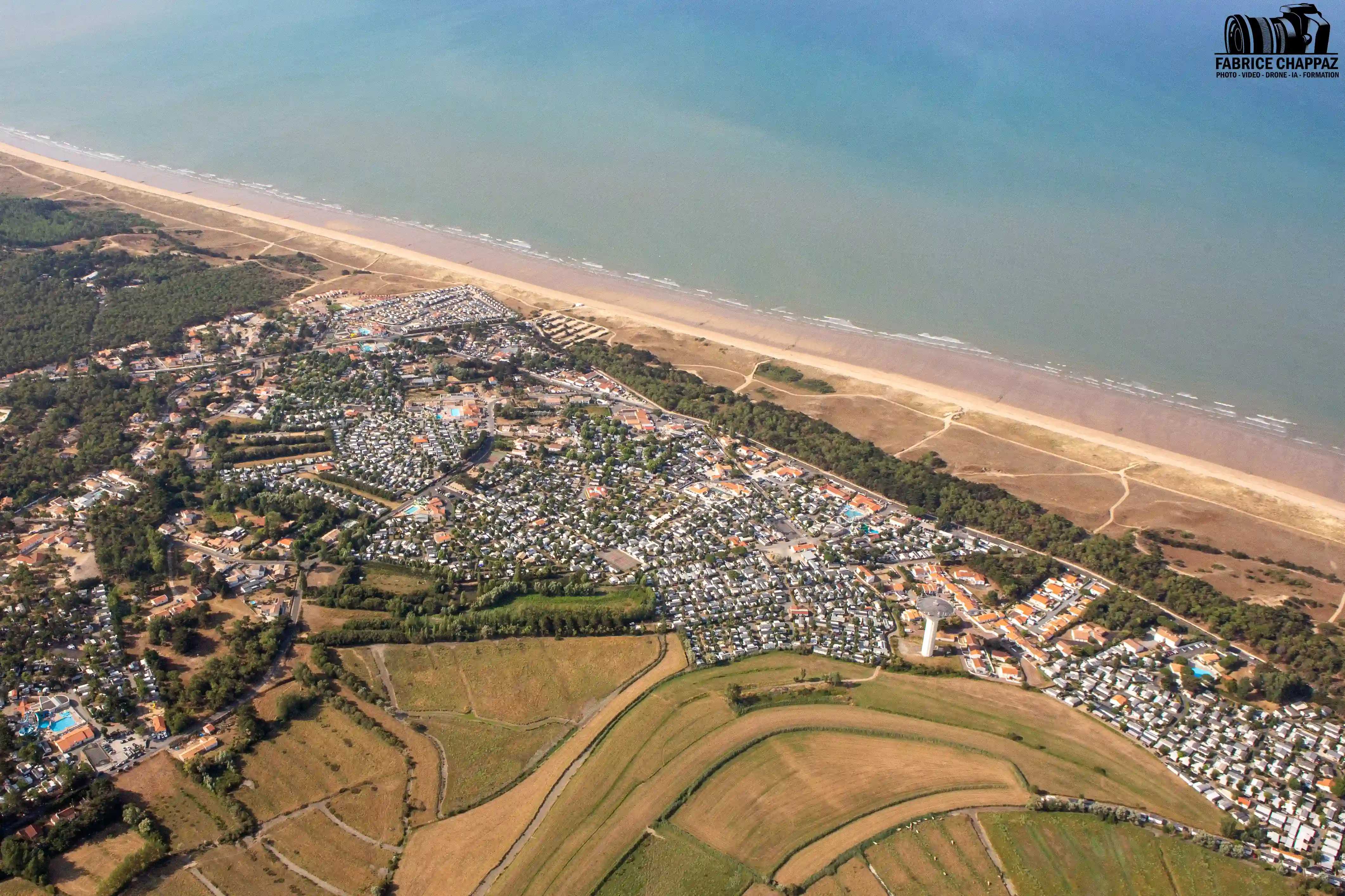 Saint-Hilaire-de-Riez vue depuis un avion léger