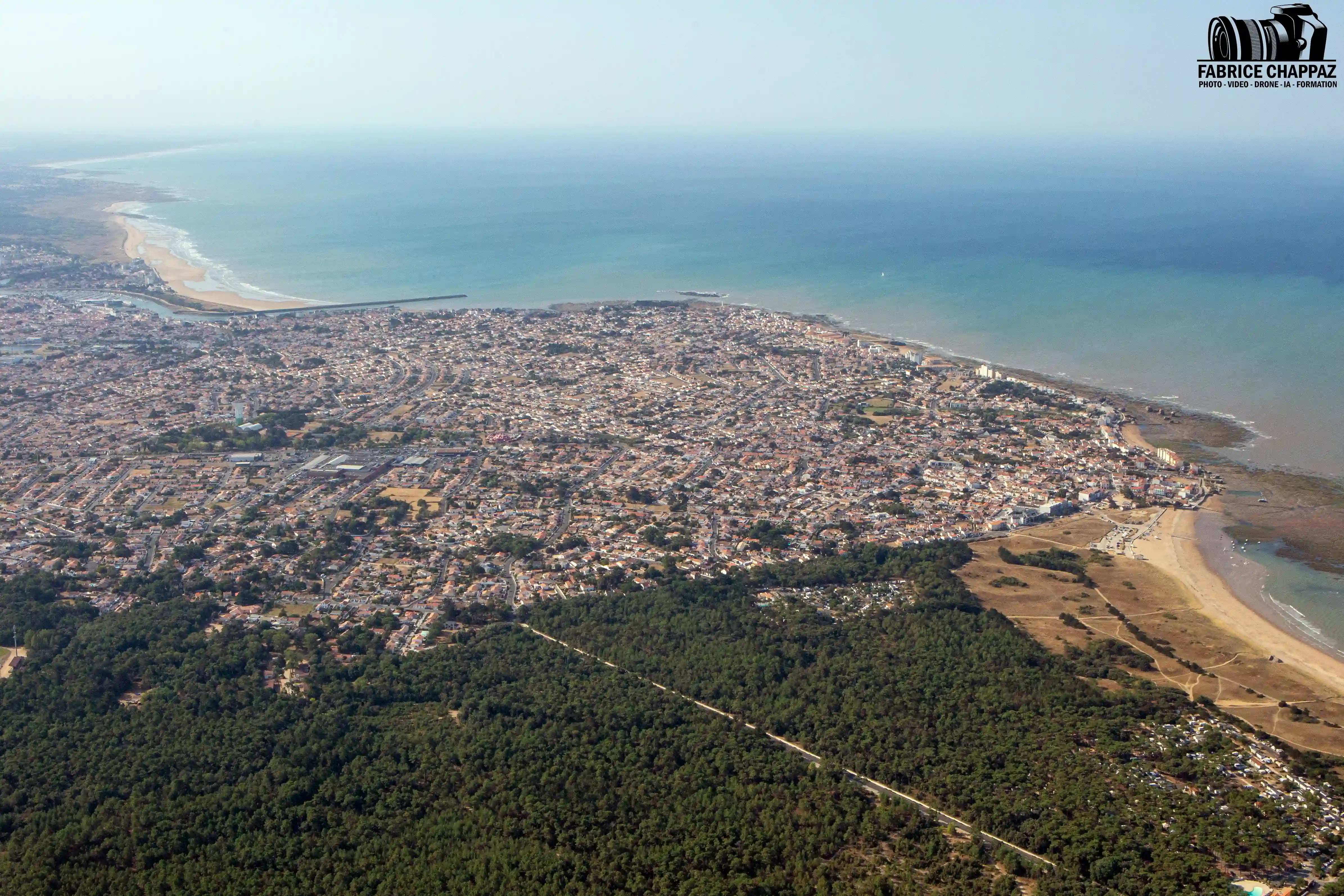 Saint-Gilles-Croix-de-Vie vue du ciel